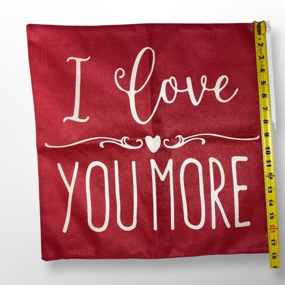 Valentine’s Decorative Throw Pillowcases I Love You More & Happy Valentine 2 Pcs - Picture 6 of 17